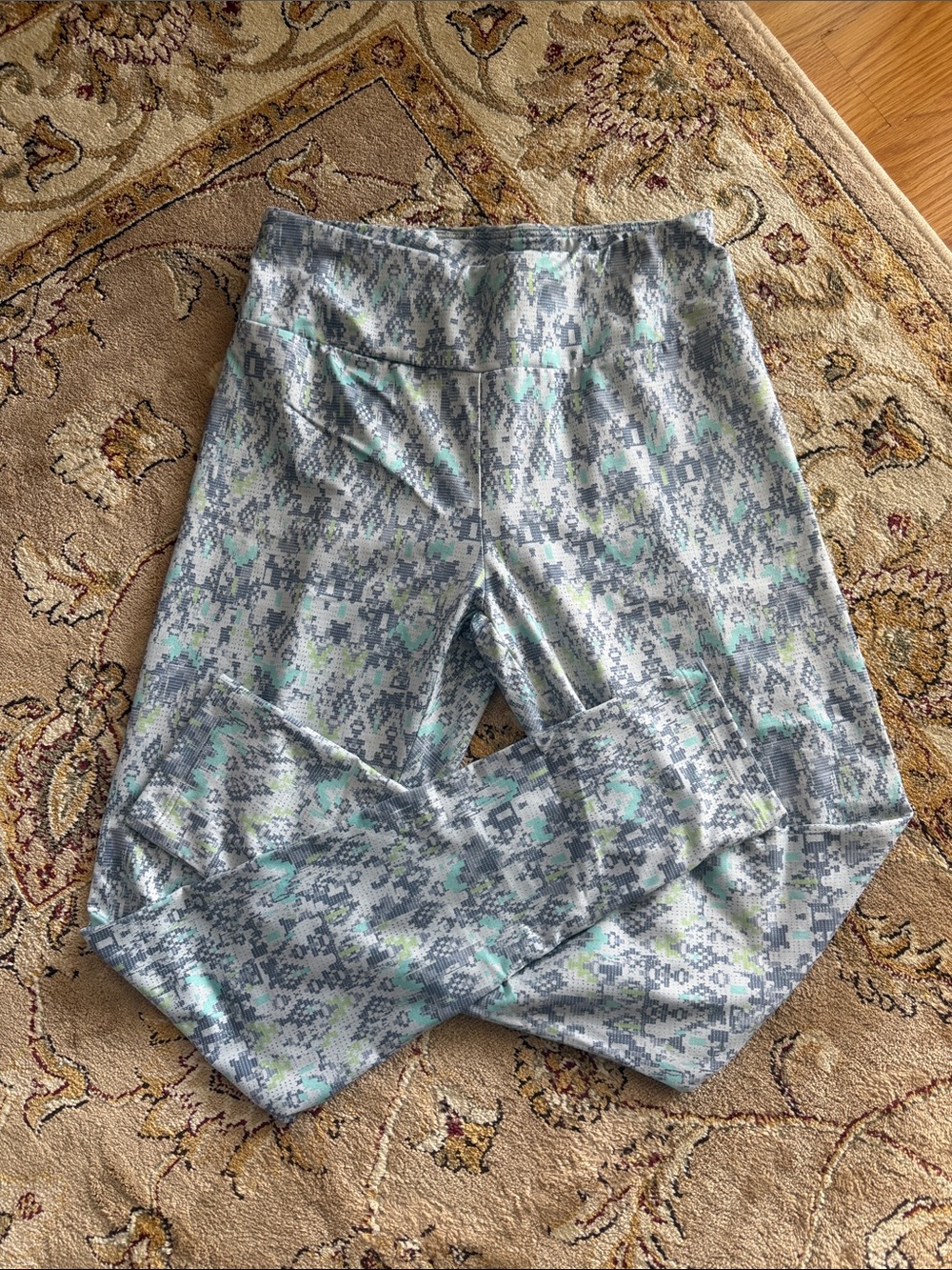 Free Country Gray & Mint Printed Leggings
